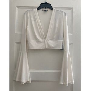 Cute forever 21 bell sleeve crop top